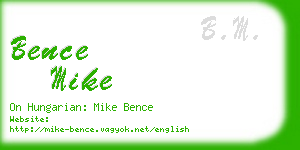 bence mike business card